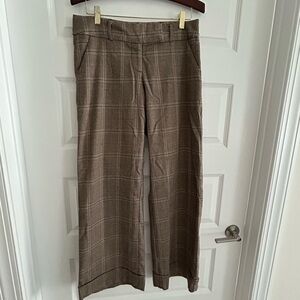 Speechless Wide Leg Plaid Pants Brown Size 7